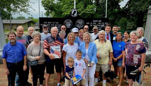 Flag dedication at Brighton War Memorial